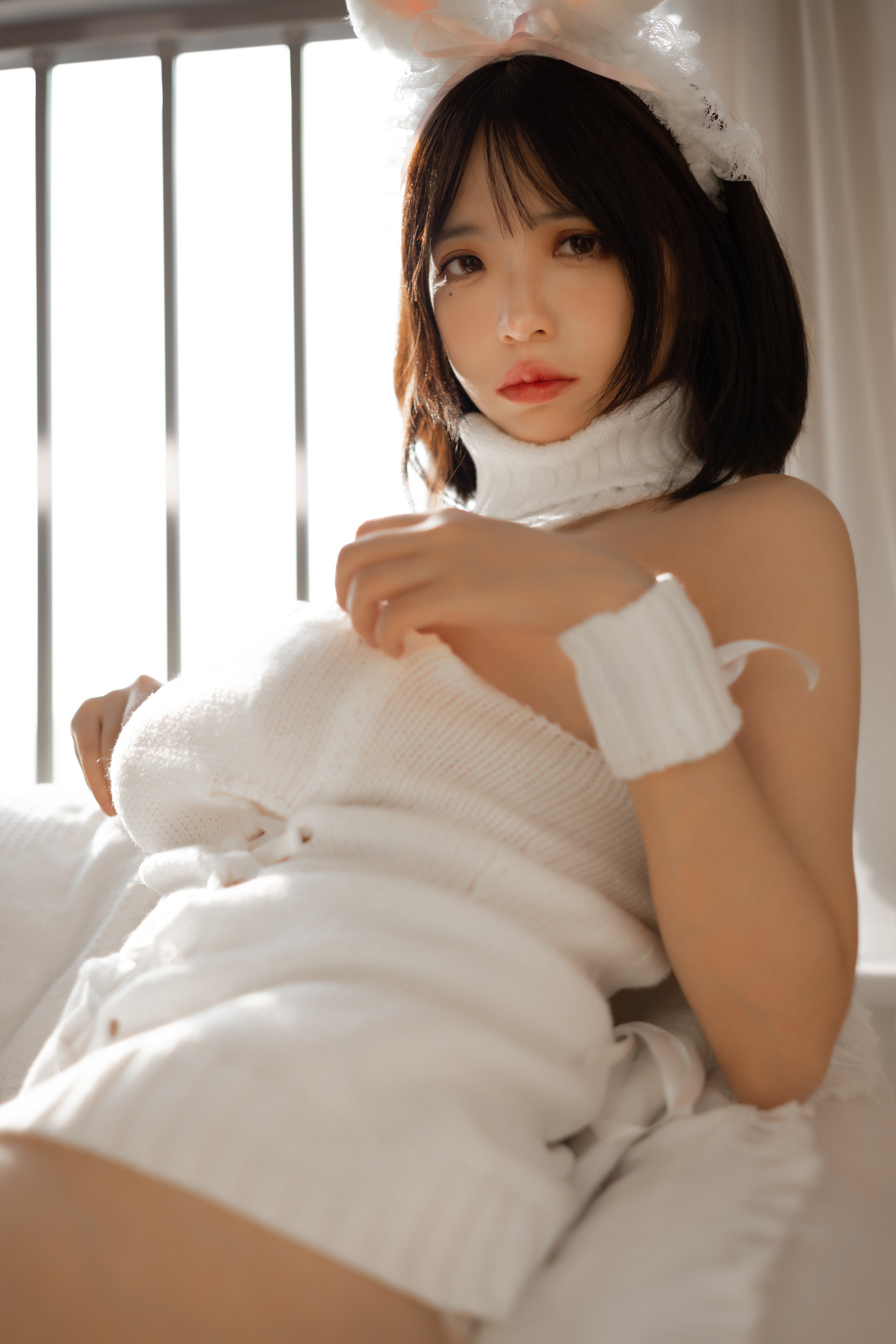 图片[1]-疯猫ss – NO.102 白毛衣 [49P]-XikXak